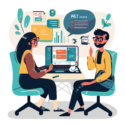 A developer interviewing another developer.